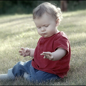 Sitting in the grass