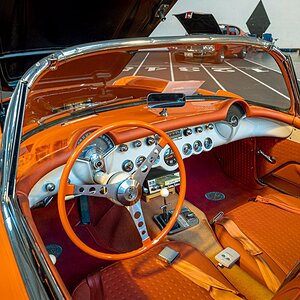 Orange Corvette Interior