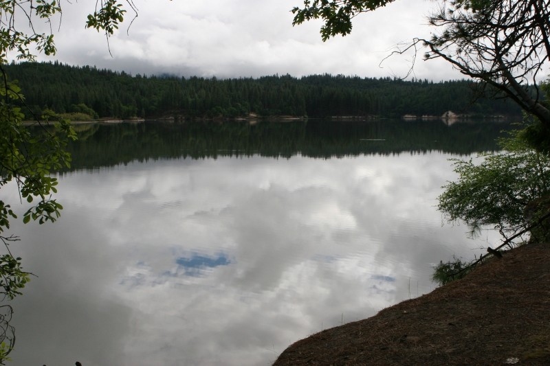Lake under overcast near Burney Falls