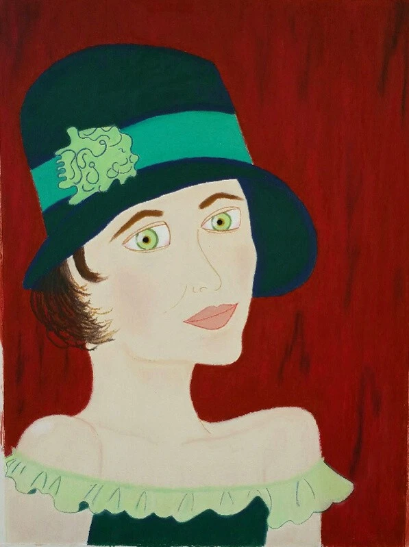 Woman in a Green Hat a.webp