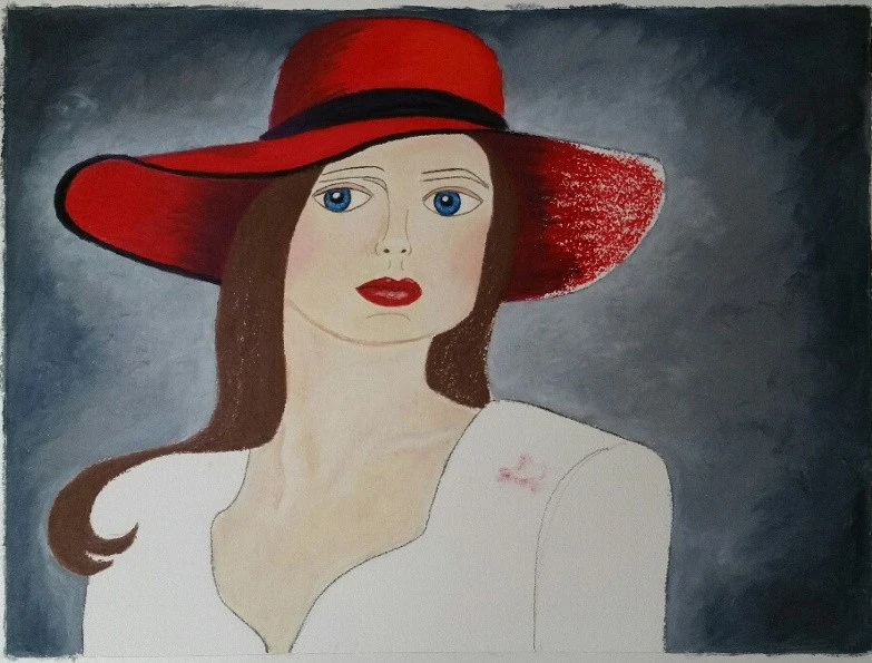 Woman in a Red Hat, wip 4.webp