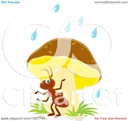 Clipart-Ant-Seeking-Shelter-From-The-Rain-Under-A-Mushroom-Royalty-Free-Illustration-10241087...webp