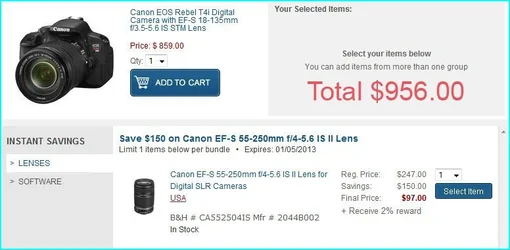 $Canon EOS Rebel T4i savings B&H.webp