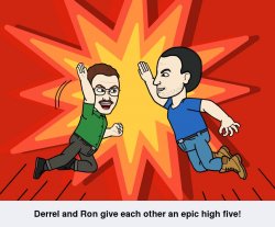 $Derrel and Ron Lane_epic high five.jpg