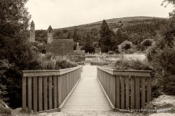 $Bridge to Ancient Monastic Village in Glendalough - Sepia.jpg