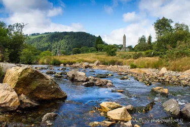 $Glendalough stream and ancient tower.webp