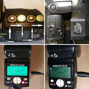 EXTERNAL BATTERY OR AC POWER SUPPLY MOD MOST FLASHES