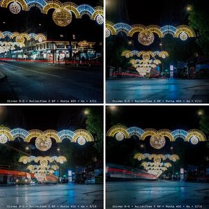 Murcia Christmas Lights At Night On Rolleiflex F2.8