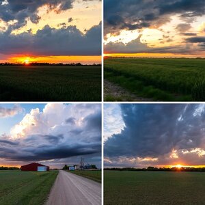 Sunset in Harvey County,  Kansas