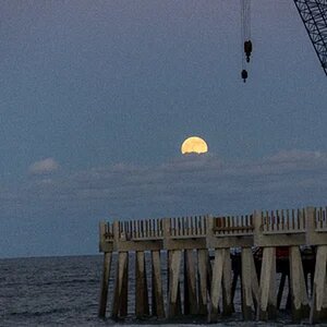 Moon Rise Over pier