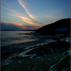 Sculpted Rock at Sunset