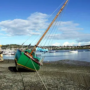 A boat in Conway harbour, North Wales