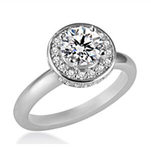 Cirque Diamond Ring in 18K White Gold