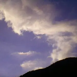 Mountains and white clouds