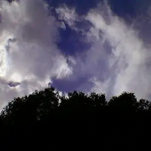 Mountains and white clouds