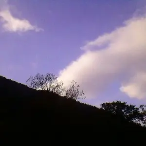 Mountains and white clouds