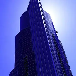 blue building