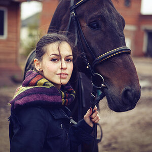 Girl and a horse