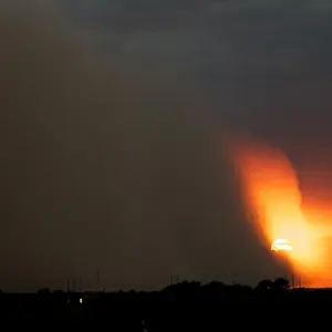 Haboob at Sunset