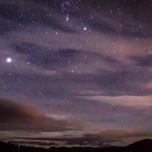 Stars and Mountains Bozeman Pass 2AM