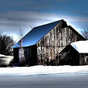 Old Barn and Boat