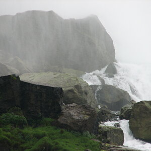 Misty power from a waterfall