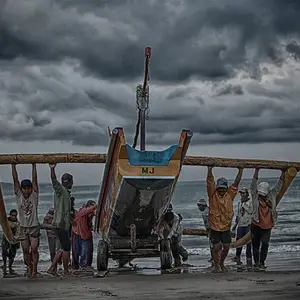 one morning at kedonganan beach, bali