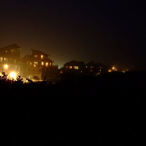 Houses on OBX at night
