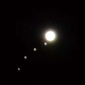 Jupiter and 4 moons