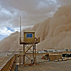 Haboob Camp Dwyer.  My 'office' about to get dusty