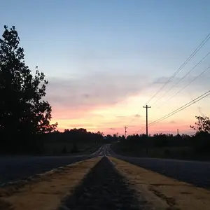 Sunset over the road~ Iphone