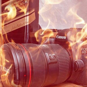 Canon EOS 6D up in flames