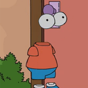 Invisible 4-year old Bart Simpson (with visible eyes)