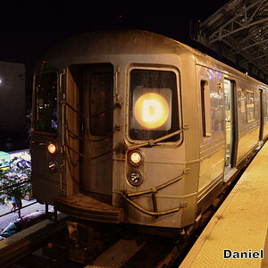 D Train At Coney Island