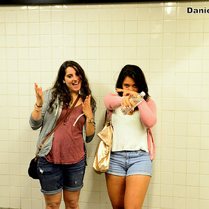 Girls At Yankees Stadium Train Station