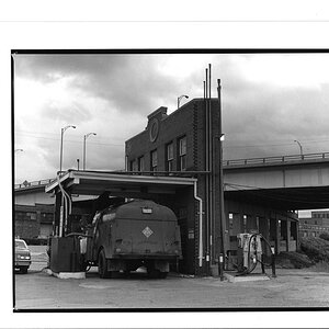 Unusual gas station. Now gone.