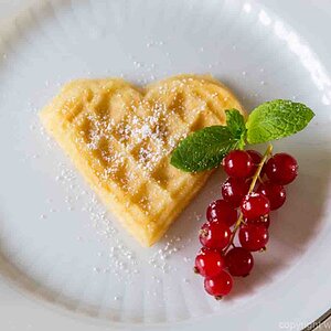 homemade waffle heart