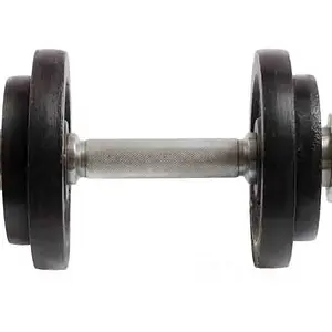 Dumbbell with two weights isolated as Cut