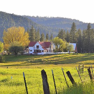 Farm House in a valley near Portola, California