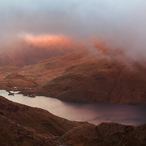 Llyn Llydaw In the cloud window