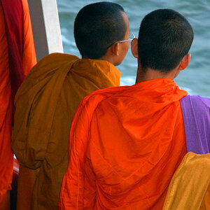 Monks on boat