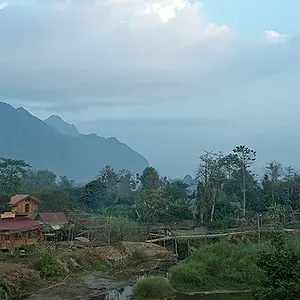 village at nightfall