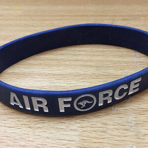 Air Force Silicon Wristband Blue