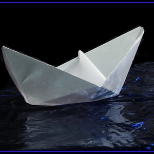 Blue Paper Boat