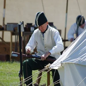 Cleaning a musket