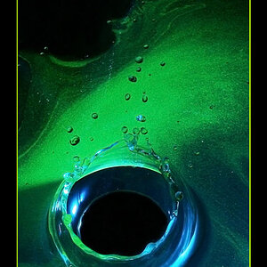 Water droplet - green