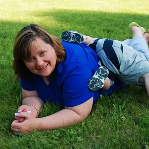 My mom and nephew