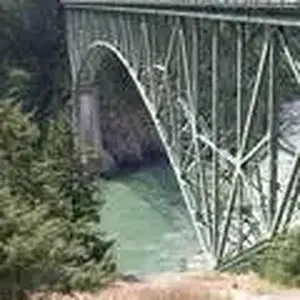 Metalwork on bridge