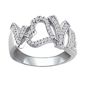 White Gold Diamond Love Ring