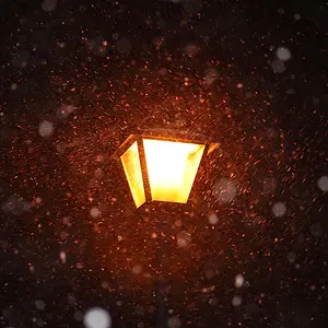 Street lamp and snow - attempt 1